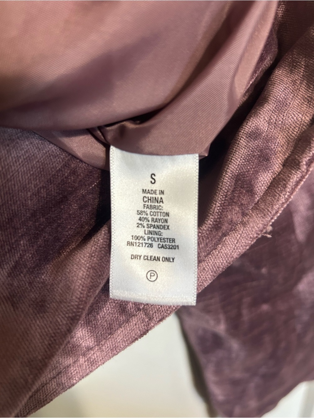 NWOT velvet moto jacket in mauve color from aeropostale - Picture 7 of 7